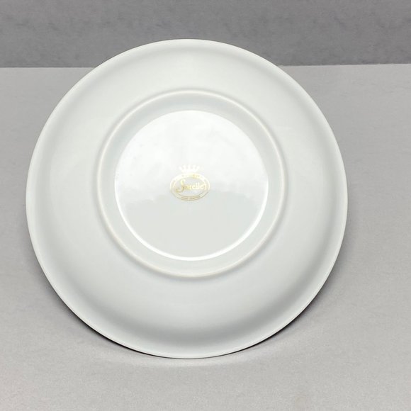 Vintage Sorelle 9" Round Vegetable Bowl SZE1 Cobalt Blue Band Gold Scrolls - Picture 6 of 9